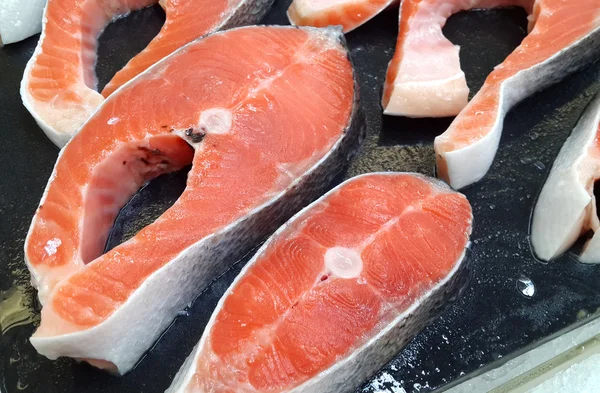 Filetti di salmone freschi — Foto Stock