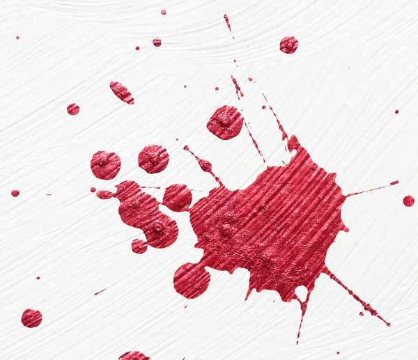 Red Color splatter on white background — Stock Photo, Image