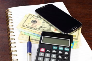 Smartphone para iş kompozisyon ahşap tablo