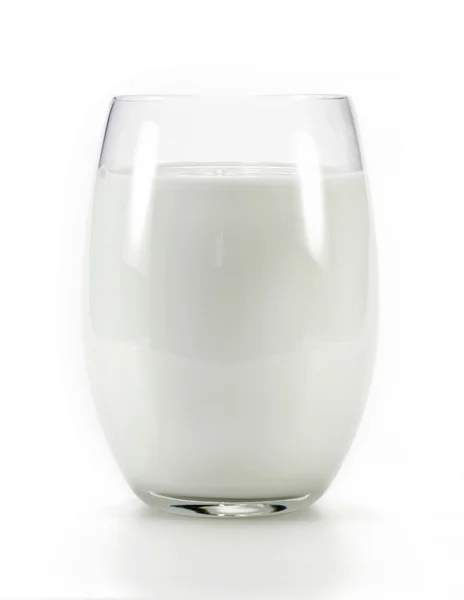 Fresh milk in the glass on white background — Stock Photo, Image