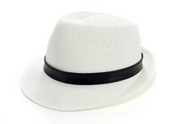 Sombrero de paja de verano sobre fondo blanco — Foto de Stock