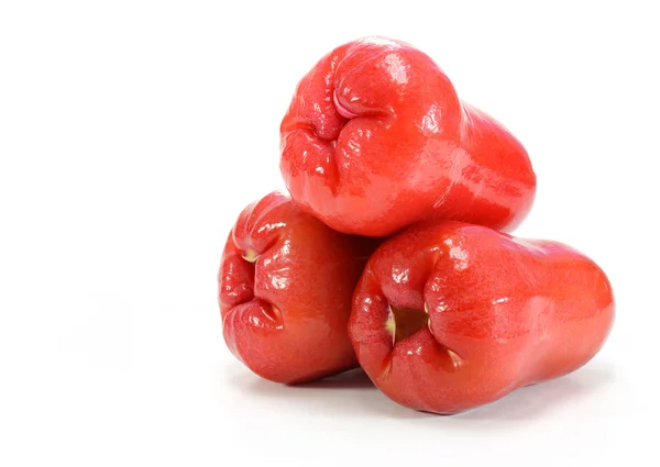 Manzana rosa o chomphu sobre fondo blanco — Foto de Stock