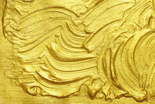 Zlatá Akrylová malba dekorativní pozadí — Stock fotografie