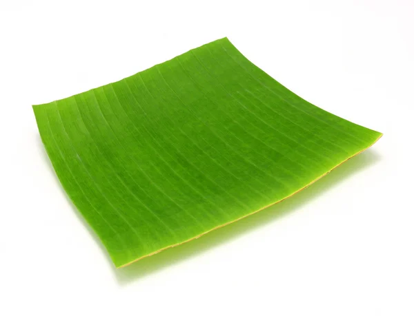 Banana leaf on white background — Stock Photo, Image