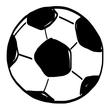 elle çizilmiş futbol topu