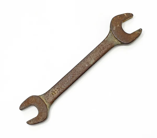 Old rusty Stainless Steel Wrench — Stock Photo, Image