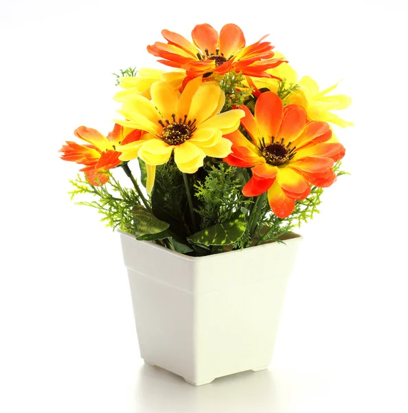 Brillante y hermosos colores de flores de plástico. — Foto de Stock