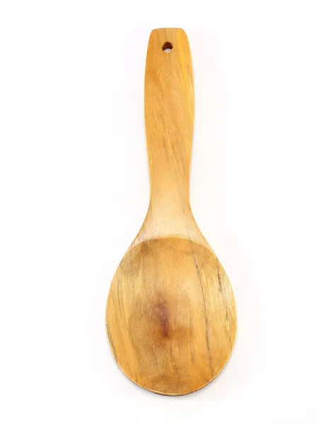 Wooden spoon on white background — Stock Photo, Image