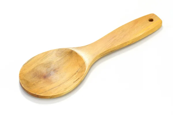 Wooden spoon on white background — Stock Photo, Image