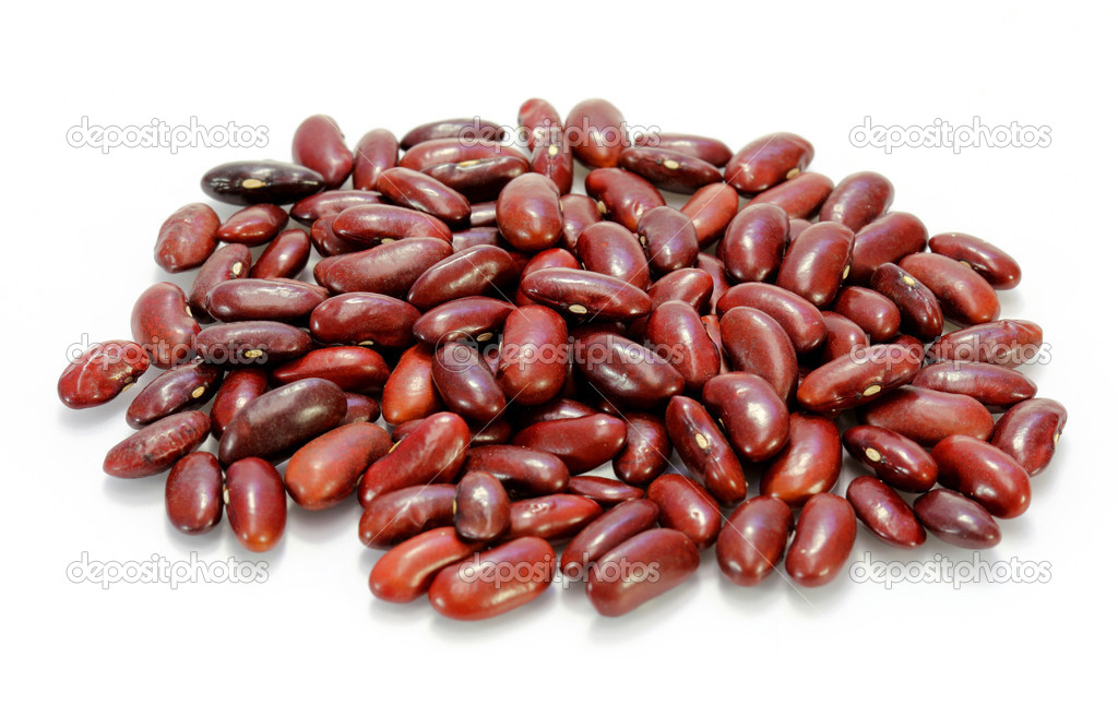 kidney beans on white background 