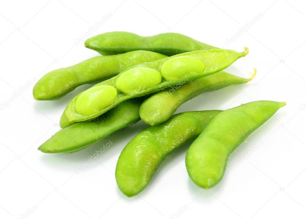 edamame nibbles, boiled green soy beans, japanese food 
