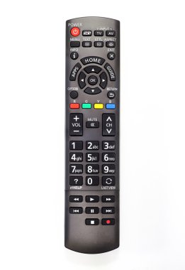 beyaz zemin üzerinde smart TV uzaktan kumanda