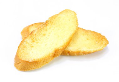 beyaz zemin üzerine dilim tost ekmeği
