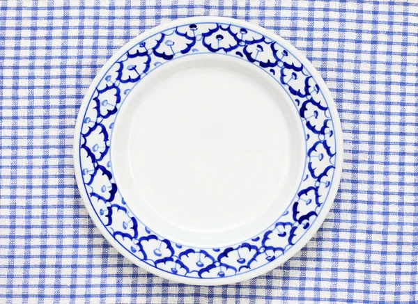 Patrón de piña plato azul y blanco estilo tradicional de Tailandia —  Fotos de Stock
