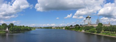 pskov Kremlin'in panoramik görünüm