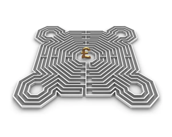 Labyrinth pound isolated on white background — Stock Photo, Image