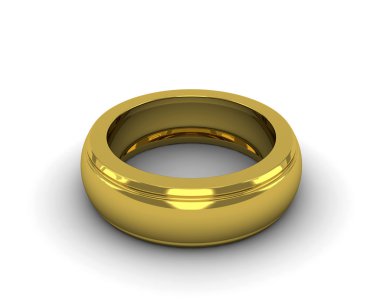 zarif altın beyaz zemin üzerine izole alyans