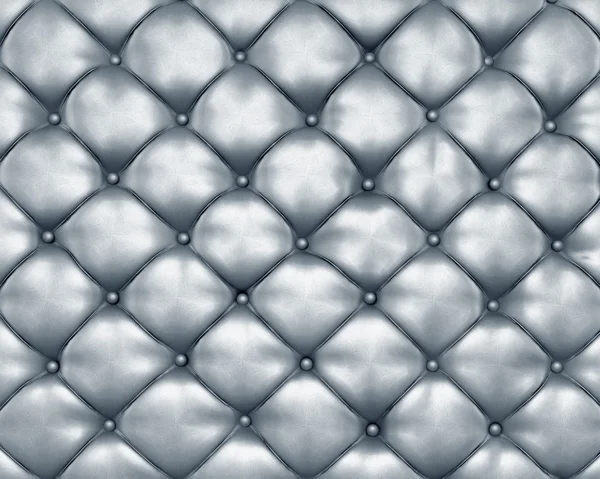 Розкішна текстура срібних шкіряних меблів з гудзиками Стокове Фото
