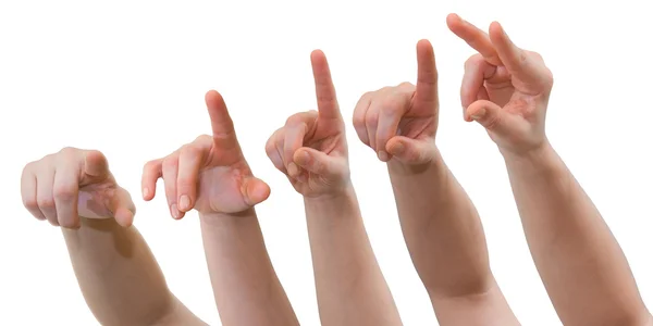 Pointing hands — Stock Photo, Image