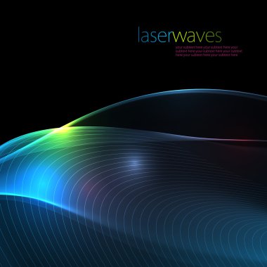 Retro laser wave background clipart