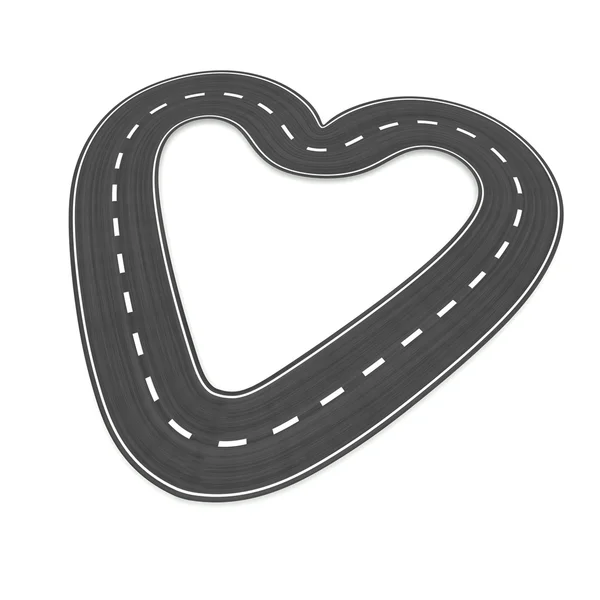 Cuore strada — Foto Stock