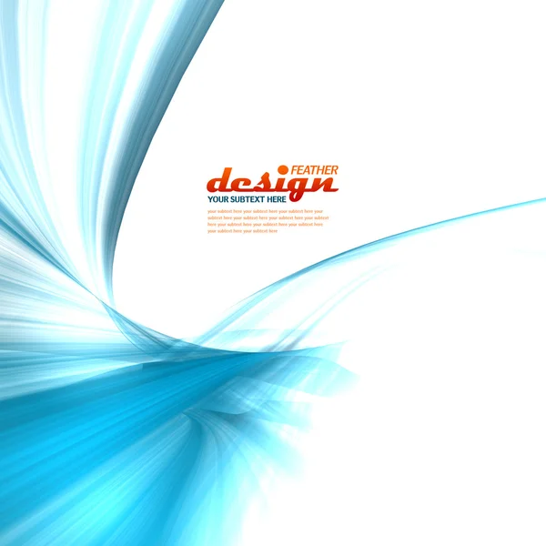 Blue feather rays design — Stock Photo, Image