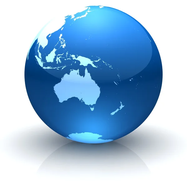 Globo azul frente a Australia —  Fotos de Stock
