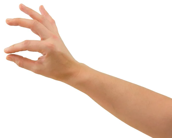 Hand to hold tiny or thin object — Stock Photo, Image