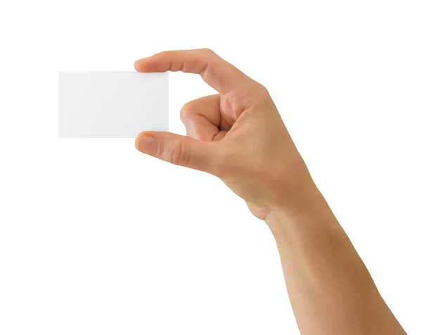 Mano Holding Card — Foto Stock