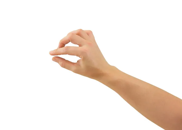 Hand to hold tiny or thin object — Stock Photo, Image