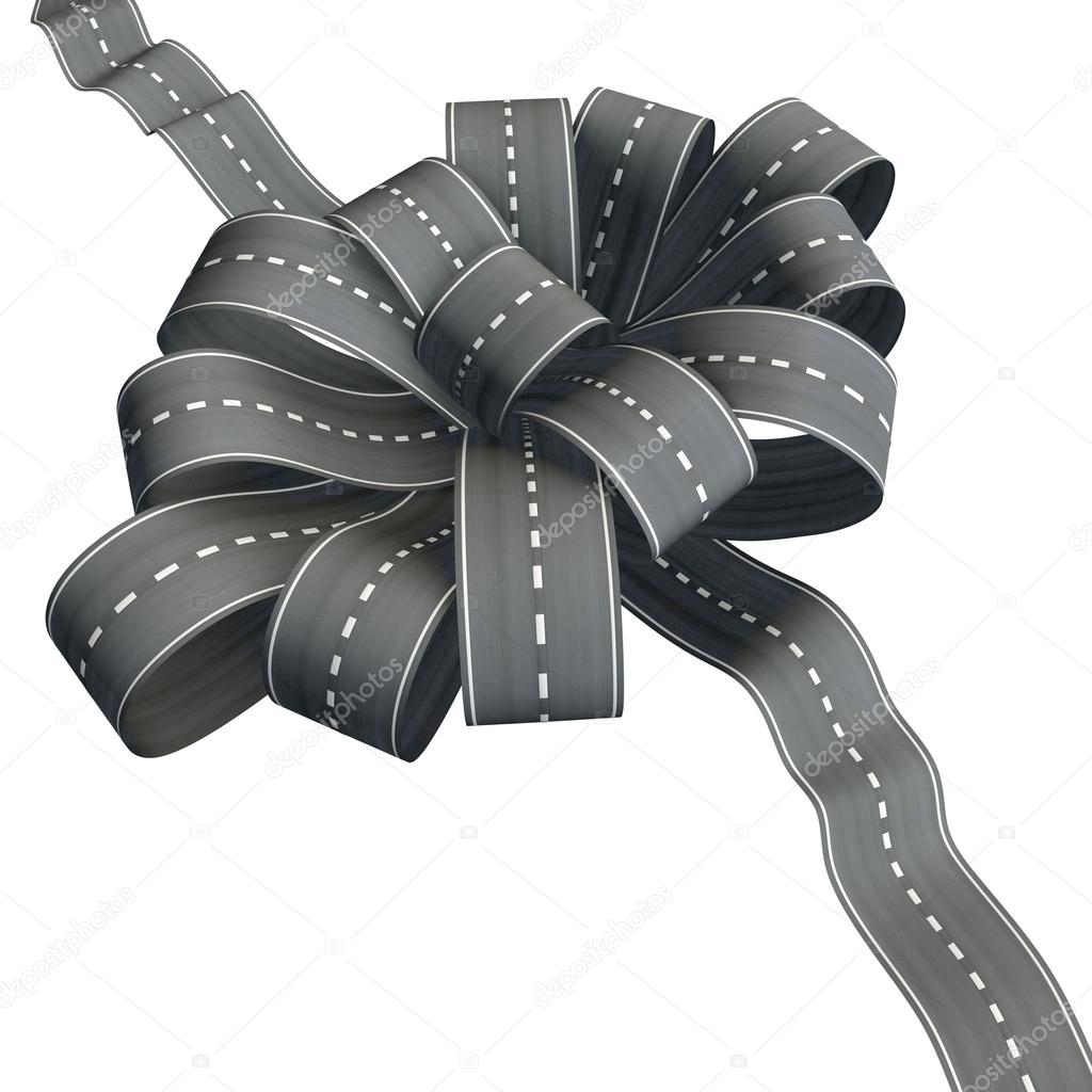 Flower knot of road ribbon