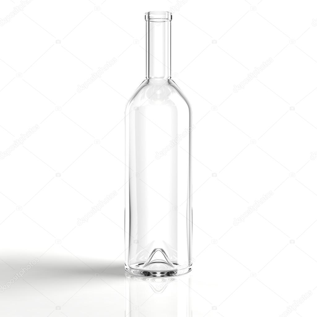 Clear wine bottle