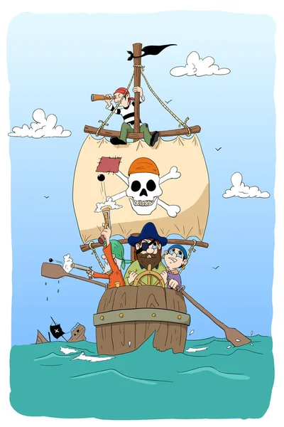 Dangerous pirates — Stock Vector