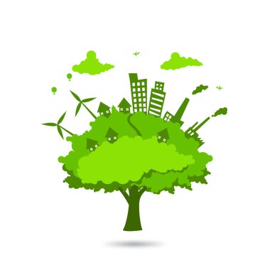 şehir içinde ağaç