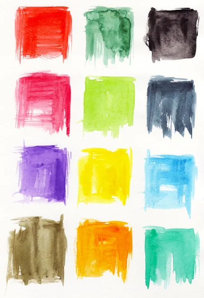 Square watercolors — Stock Photo, Image