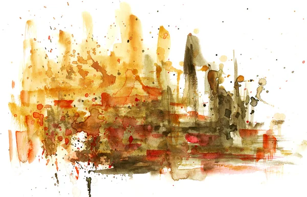 suluboya soyut kompozisyon