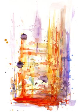 soyut suluboya tasarım