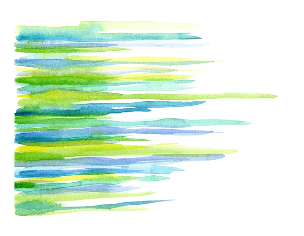 Gren an blue watercolor strips — Stock Photo, Image