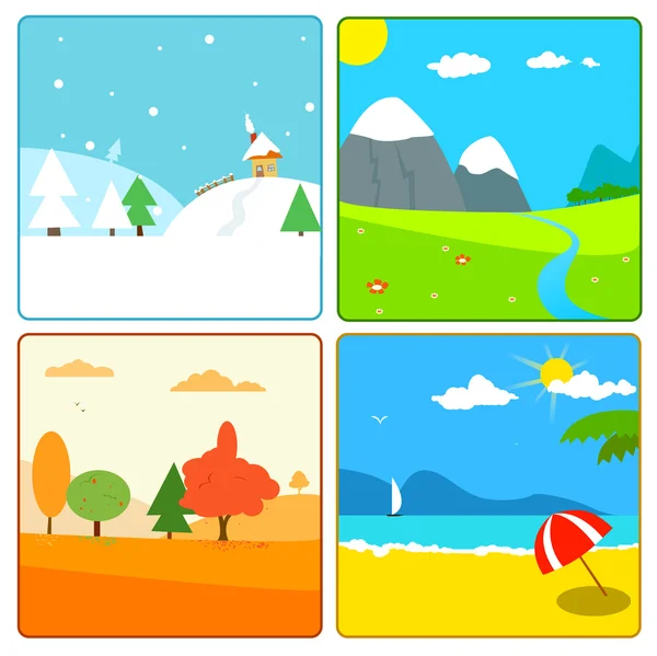 4 season — Stock Vector