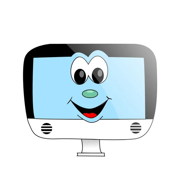 Monitor feliz — Vector de stock