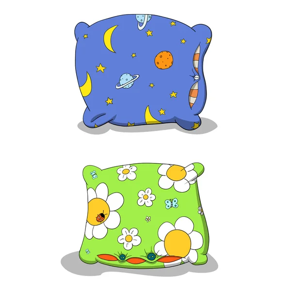 色彩艳丽的枕头 — 图库矢量图片