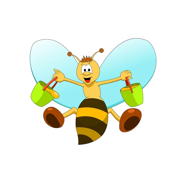 작은 꿀벌 — 스톡 벡터