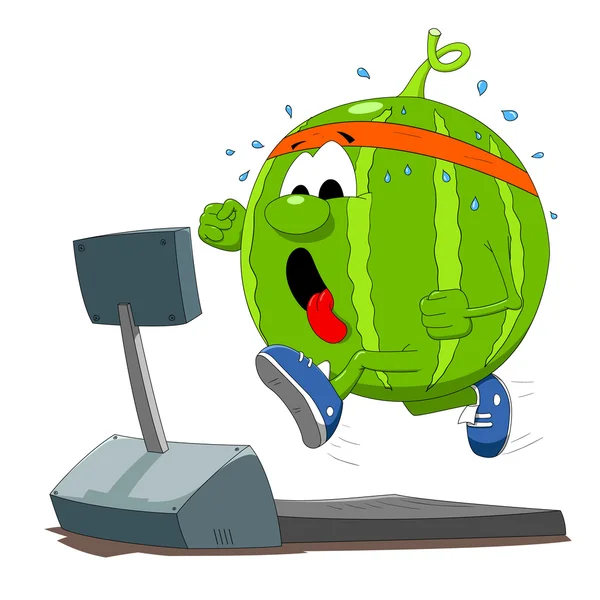 วิ่งแตงโม — ภาพเวกเตอร์สต็อก