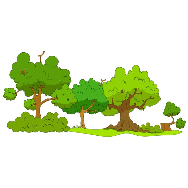 Tecknad skog — Stock vektor