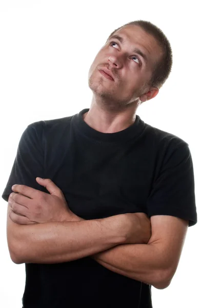 Young man looking up — Stock Photo, Image