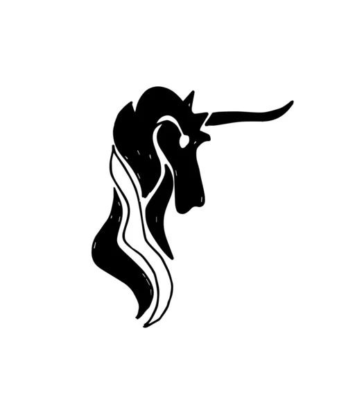 Unicornio tribal — Vector de stock