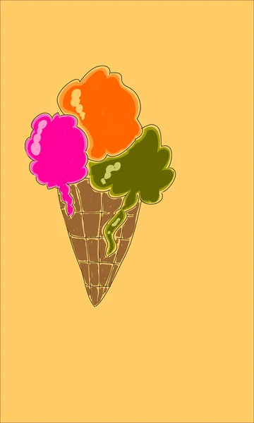 Ice cream — Stock Vector