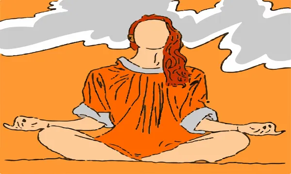 bir kadın meditasyon
