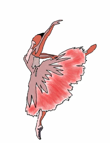 Ballerina di danza classica — Vettoriale Stock