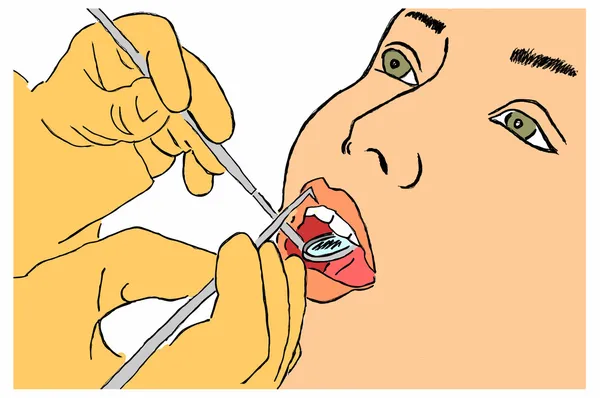 Artesanato - dentista sobre um fundo branco Gráficos De Vetores